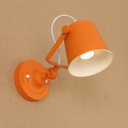 Malovaná ocelová nástěnná lampa němá černá americká káva dekorace retro nástěnná lampa světelný meč na zdi