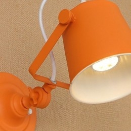 Malovaná ocelová nástěnná lampa němá černá americká káva dekorace retro nástěnná lampa světelný meč na zdi