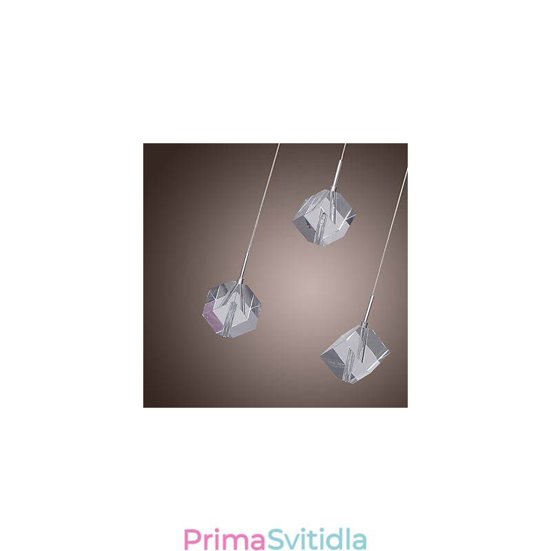 Moderní moderní závěsné svítidlo Island Crystal Chrome