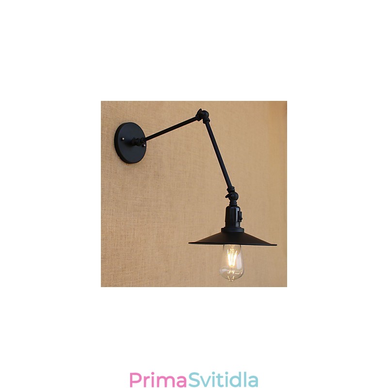 Venkovský retro obraz pro nástěnné světlo s otočným ramenem v mini stylu