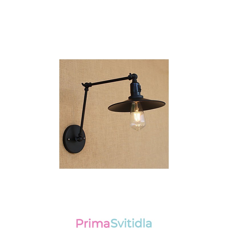 Venkovský retro obraz pro nástěnné světlo s otočným ramenem v mini stylu