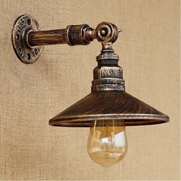 Nástěnná nástěnná lampa na vodní dýmku v industriálním stylu světle hnědá starověká