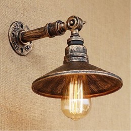 Nástěnná nástěnná lampa na vodní dýmku v industriálním stylu světle hnědá starověká