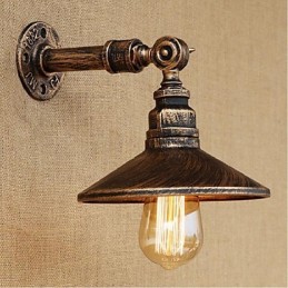 Nástěnná nástěnná lampa na vodní dýmku v industriálním stylu světle hnědá starověká