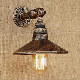 Nástěnná nástěnná lampa na vodní dýmku v industriálním stylu světle hnědá starověká