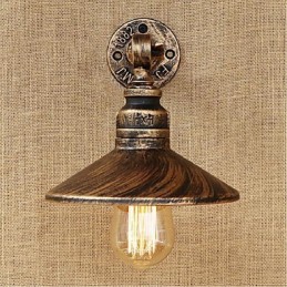 Nástěnná nástěnná lampa na vodní dýmku v industriálním stylu světle hnědá starověká