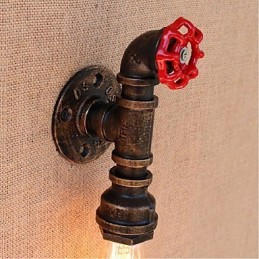 Dekorativní nástěnné malé nástěnné svítidlo Nostalgie Simple Water Pipe