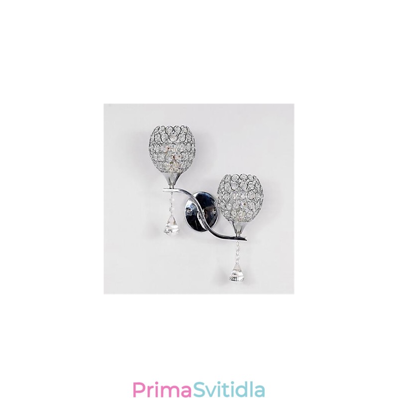 Moderní minimalistický obývací pokoj chodba koridor křišťálové nástěnné svítidlo