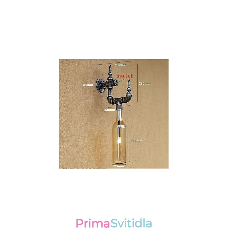 Rustic Lodge Silver Funkce pro nástěnné svítidlo s okolním osvětlením