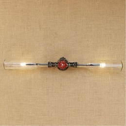 Nástěnná lampa na láhev s vodou v retro průmyslu světle šedá