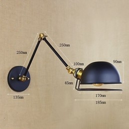 Industriální retro evropský styl vesnice charakter osvětlení dekorativní nástěnná lampa Železné rameno