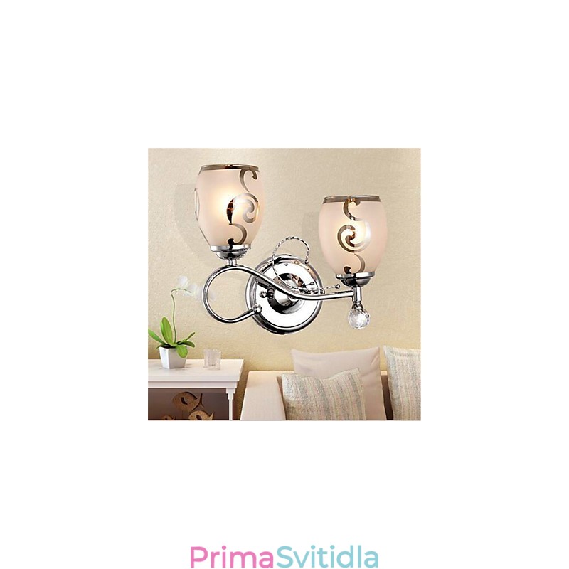 Moderní moderní galvanicky pokovená funkce pro nástěnné nástěnné nástěnné svítidla ve stylu křišťálového mini