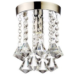 Moderní moderní tradiční klasický venkovský křišťálový mini styl Chrome Crystal zapuštěný držák