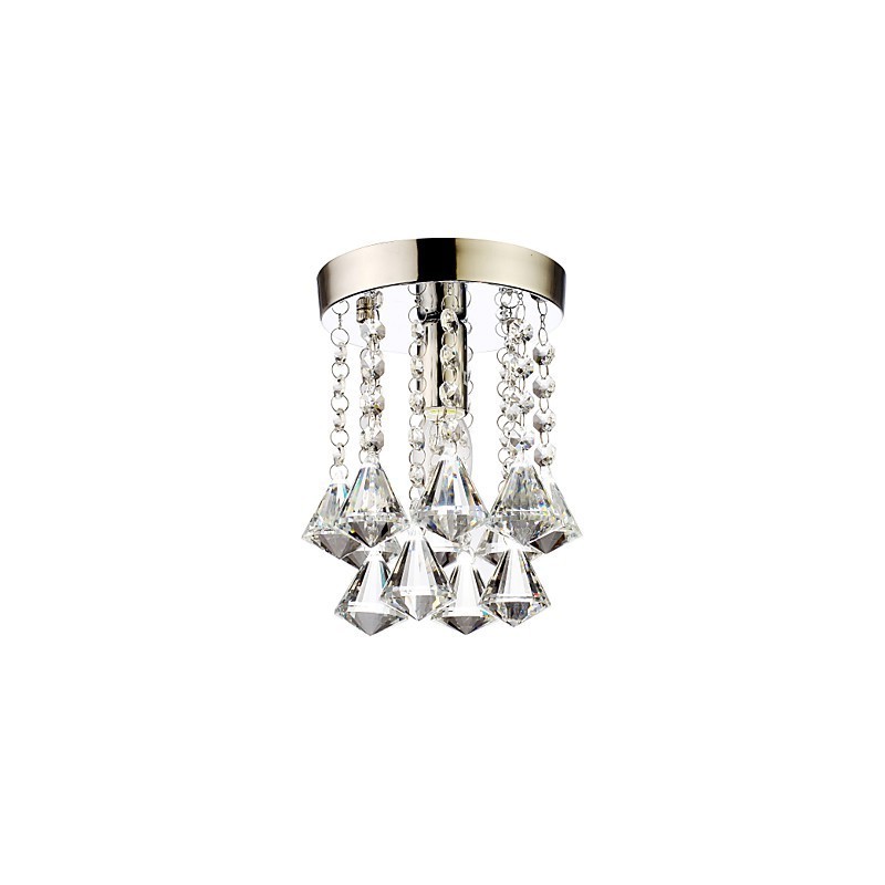 Moderní moderní tradiční klasický venkovský křišťálový mini styl Chrome Crystal zapuštěný držák