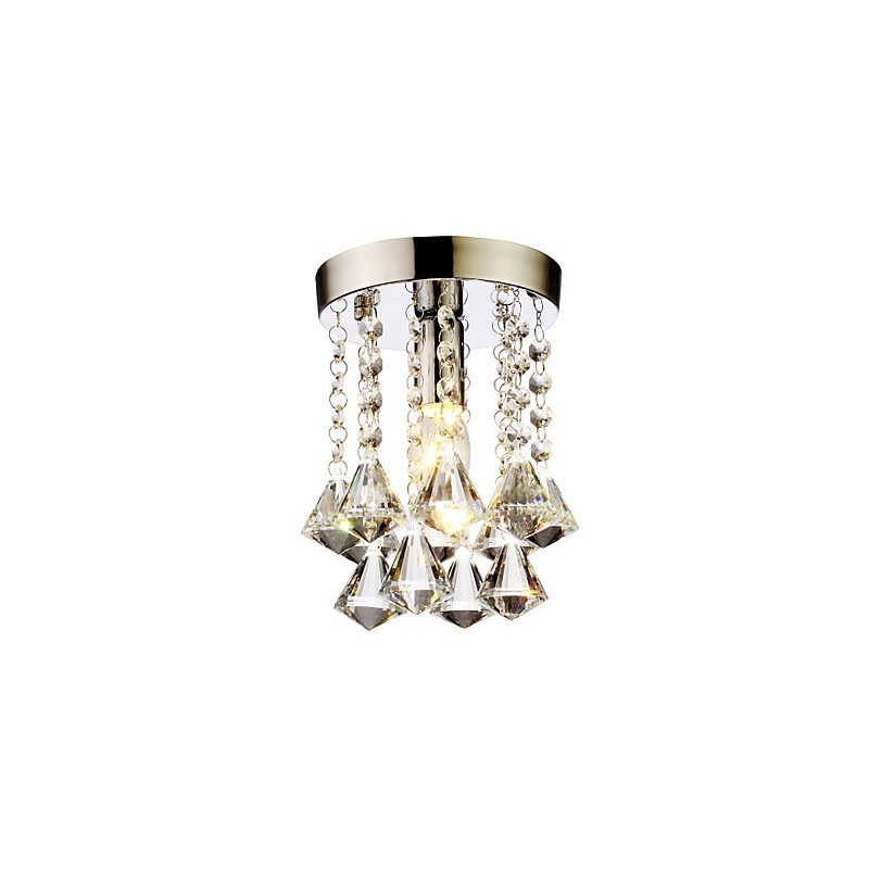 Moderní moderní tradiční klasický venkovský křišťálový mini styl Chrome Crystal zapuštěný držák