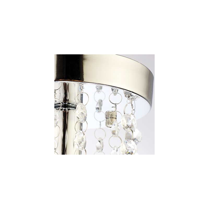 Moderní moderní tradiční klasický venkovský křišťálový mini styl Chrome Crystal zapuštěný držák