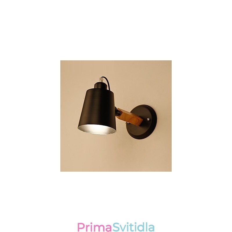 Vintage dřevo Kov ve stylu art deco Rustikální nástěnné svítidlo Obývací pokoj Jídelna Chodba Nástěnná lampa Černá Bílá Volitelné