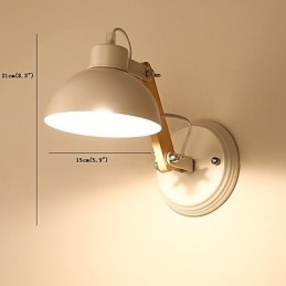 Vintage dřevo Kov ve stylu art deco Rustikální nástěnné svítidlo Obývací pokoj Jídelna Chodba Nástěnná lampa Černá Bílá Volitelné