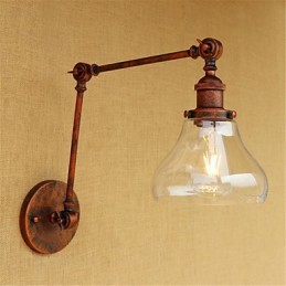 Country Retro galvanicky pokovená funkce pro ochranu zraku v mini stylu Nástěnné osvětlení s otočným ramenem okolního světla