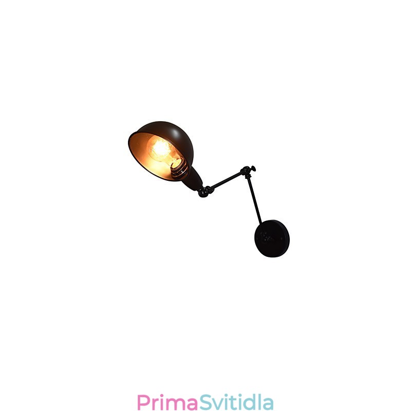 Železná nástěnná lampa skládací černá jednoduchá retro nástěnná lampa s jednou hlavou dekorativní nástěnná lampa evropského stylu