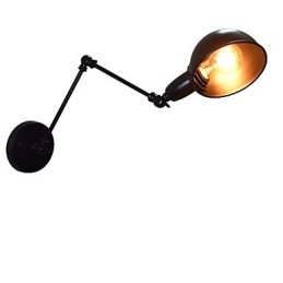 Železná nástěnná lampa skládací černá jednoduchá retro nástěnná lampa s jednou hlavou dekorativní nástěnná lampa evropského stylu