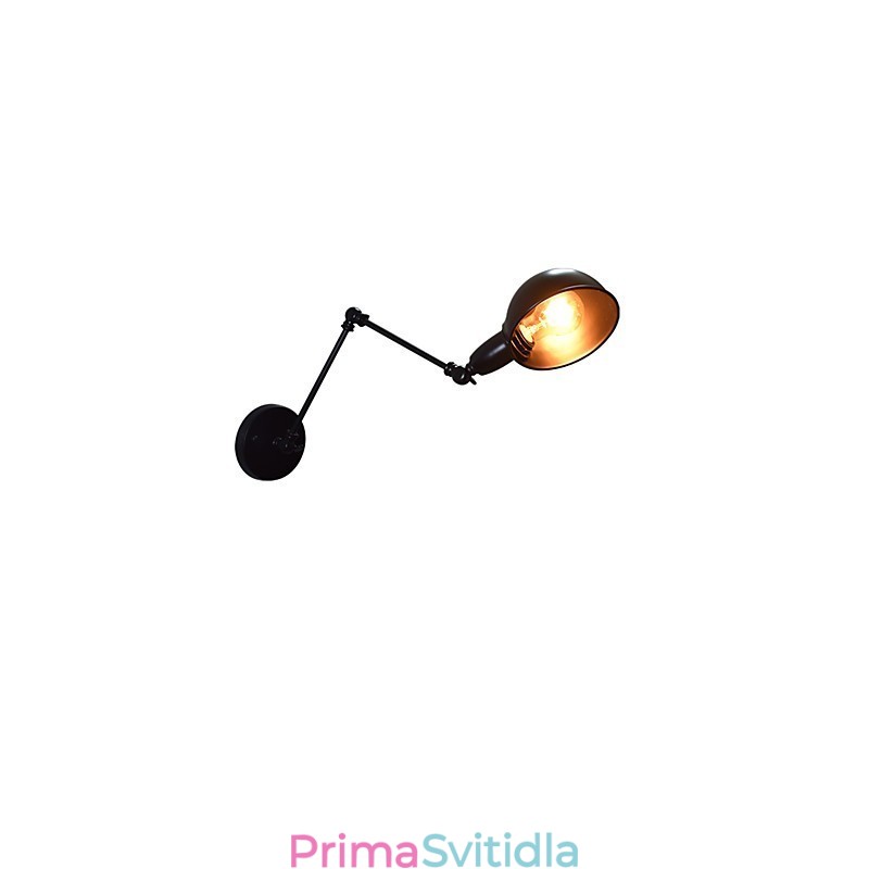 Železná nástěnná lampa skládací černá jednoduchá retro nástěnná lampa s jednou hlavou dekorativní nástěnná lampa evropského stylu