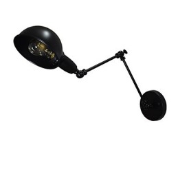 Železná nástěnná lampa skládací černá jednoduchá retro nástěnná lampa s jednou hlavou dekorativní nástěnná lampa evropského stylu