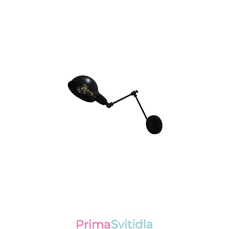 Železná nástěnná lampa skládací černá jednoduchá retro nástěnná lampa s jednou hlavou dekorativní nástěnná lampa evropského stylu