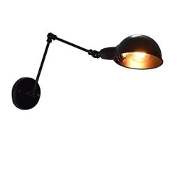 Železná nástěnná lampa skládací černá jednoduchá retro nástěnná lampa s jednou hlavou dekorativní nástěnná lampa evropského stylu