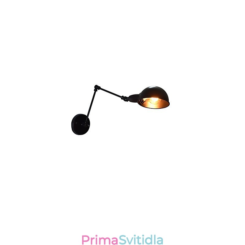 Železná nástěnná lampa skládací černá jednoduchá retro nástěnná lampa s jednou hlavou dekorativní nástěnná lampa evropského stylu