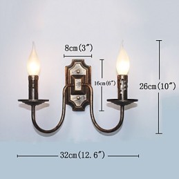 Retro jednoduchá nástěnná lampa Chodba Předsíň Dvojitá hlavní lampa Ložnice Nástěnná lampa v obývacím pokoji