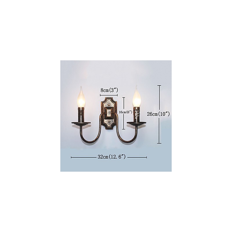 Retro jednoduchá nástěnná lampa Chodba Předsíň Dvojitá hlavní lampa Ložnice Nástěnná lampa v obývacím pokoji