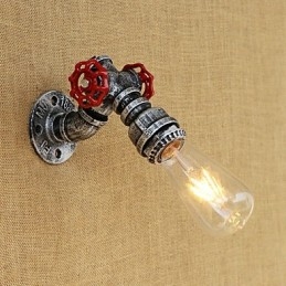 Funkce country retro malby pro nástěnné svítidlo s okolním osvětlením v mini stylu