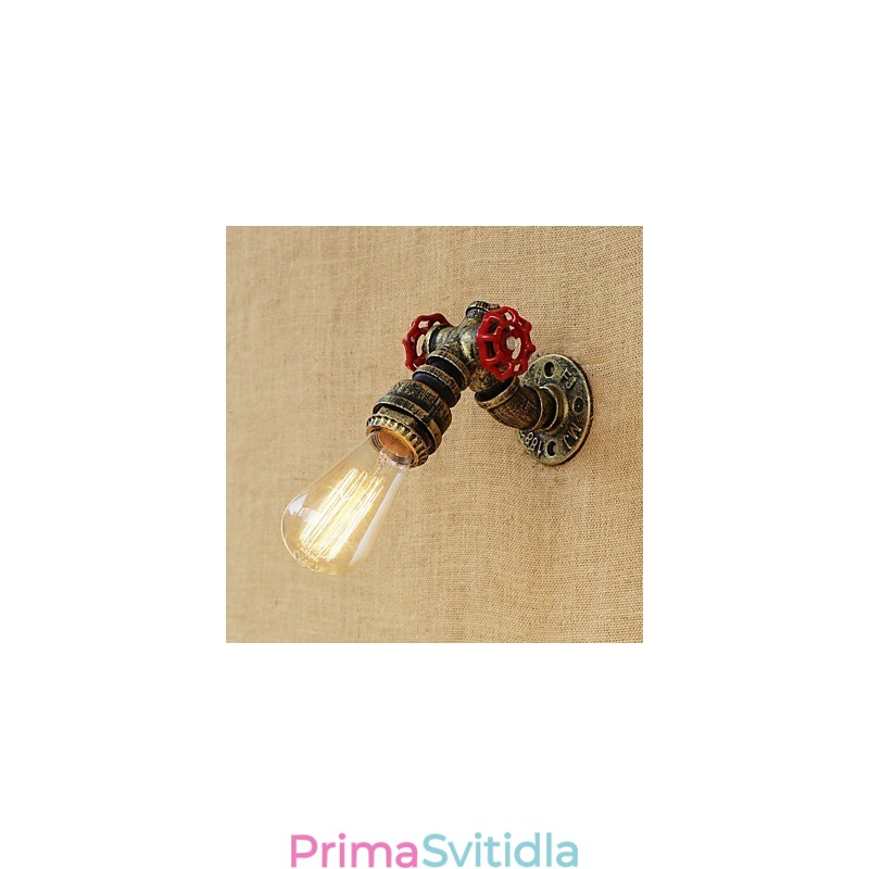 Funkce country retro malby pro nástěnné svítidlo s okolním osvětlením v mini stylu