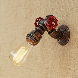 Funkce country retro malby pro nástěnné svítidlo s okolním osvětlením v mini stylu