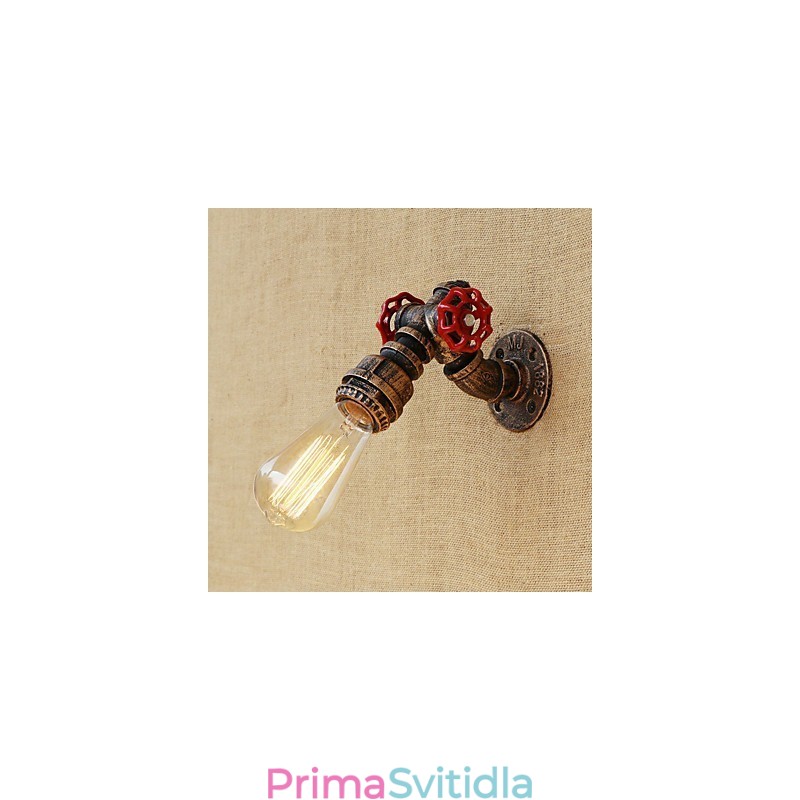 Funkce country retro malby pro nástěnné svítidlo s okolním osvětlením v mini stylu