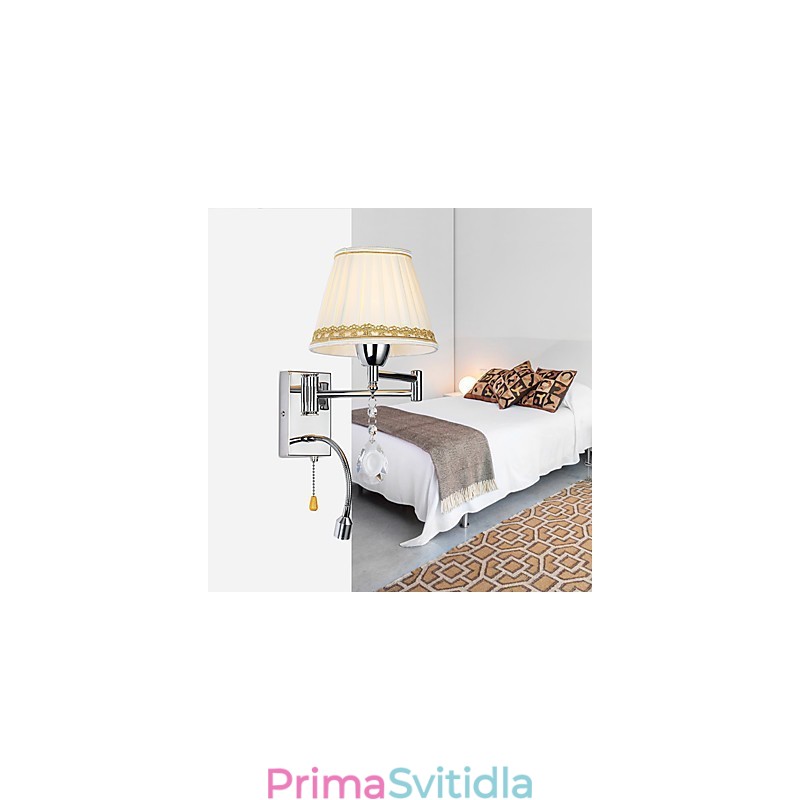 Modern Contemporary Rustic Lodge Funkce moderního současného country pro nástěnnou lampu Crystal Swing Arm