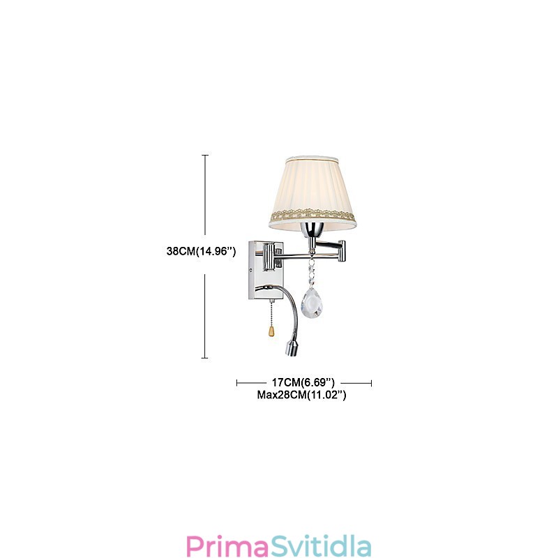 Modern Contemporary Rustic Lodge Funkce moderního současného country pro nástěnnou lampu Crystal Swing Arm