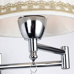 Modern Contemporary Rustic Lodge Funkce moderního současného country pro nástěnnou lampu Crystal Swing Arm