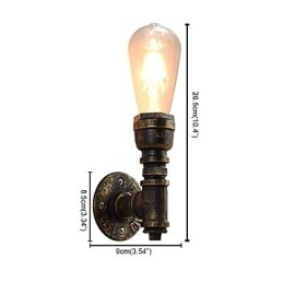 Nástěnné světlo Nástěnné svítidla Nástěnné železo Nástěnná lampa Němá černá lampa se světelným mečem na zdi