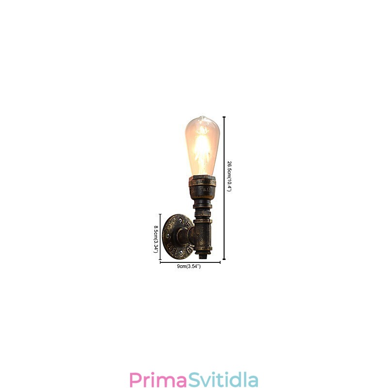 Nástěnné světlo Nástěnné svítidla Nástěnné železo Nástěnná lampa Němá černá lampa se světelným mečem na zdi
