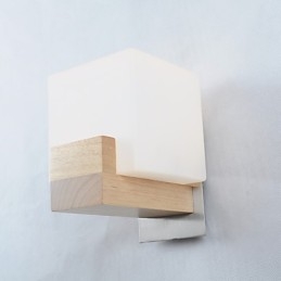 Jednoduchá nástěnná lampa Noční stolní lampa se skleněným stínidlem a masivním dřevem do ložnice Komoda Obývací pokoj Dětský pokoj Kolej Konferenční stolek Knihovny