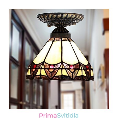 Evropská venkovská výtvarná umění Vitráže absorbují světlo kupolové lampy Evropská venkovská výtvarná umění Vitráže absorbují světlo kupolové lampy