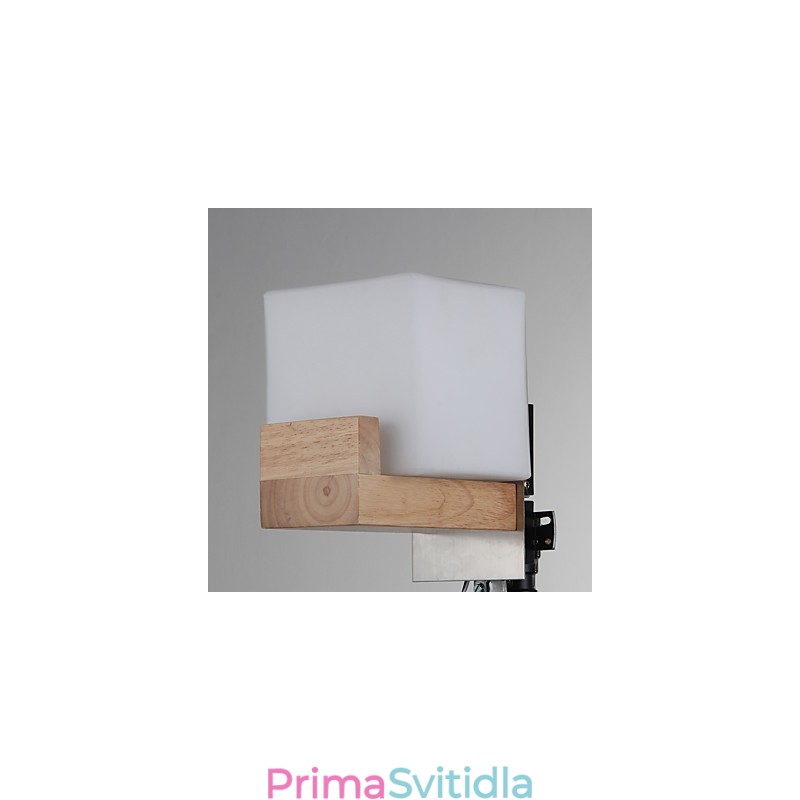 Jednoduchá nástěnná lampa Noční stolní lampa se skleněným stínidlem a masivním dřevem do ložnice Komoda Obývací pokoj Dětský pokoj Kolej Konferenční stolek Knihovny