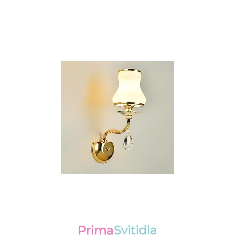 Moderní moderní galvanicky pokovená funkce pro nástěnná svítidla ve stylu Crystal Mini s okolním světlem