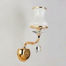 Moderní moderní galvanicky pokovená funkce pro nástěnná svítidla ve stylu Crystal Mini s okolním světlem