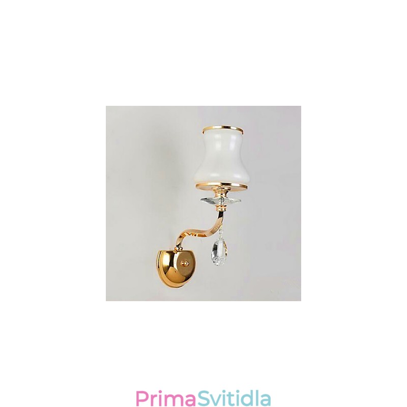 Moderní moderní galvanicky pokovená funkce pro nástěnná svítidla ve stylu Crystal Mini s okolním světlem