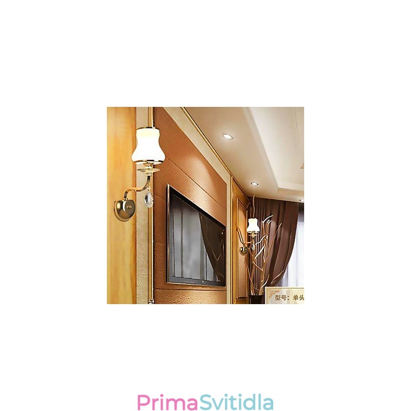 Moderní moderní galvanicky pokovená funkce pro nástěnná svítidla ve stylu Crystal Mini s okolním světlem