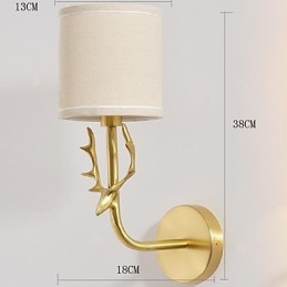 Jednoduché Vintage Tradiční Klasická mosazná funkce pro nástěnné svítidlo s okolním osvětlením v mini stylu
