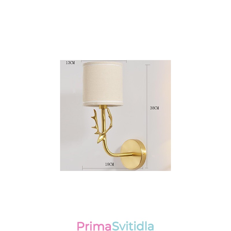 Jednoduché Vintage Tradiční Klasická mosazná funkce pro nástěnné svítidlo s okolním osvětlením v mini stylu